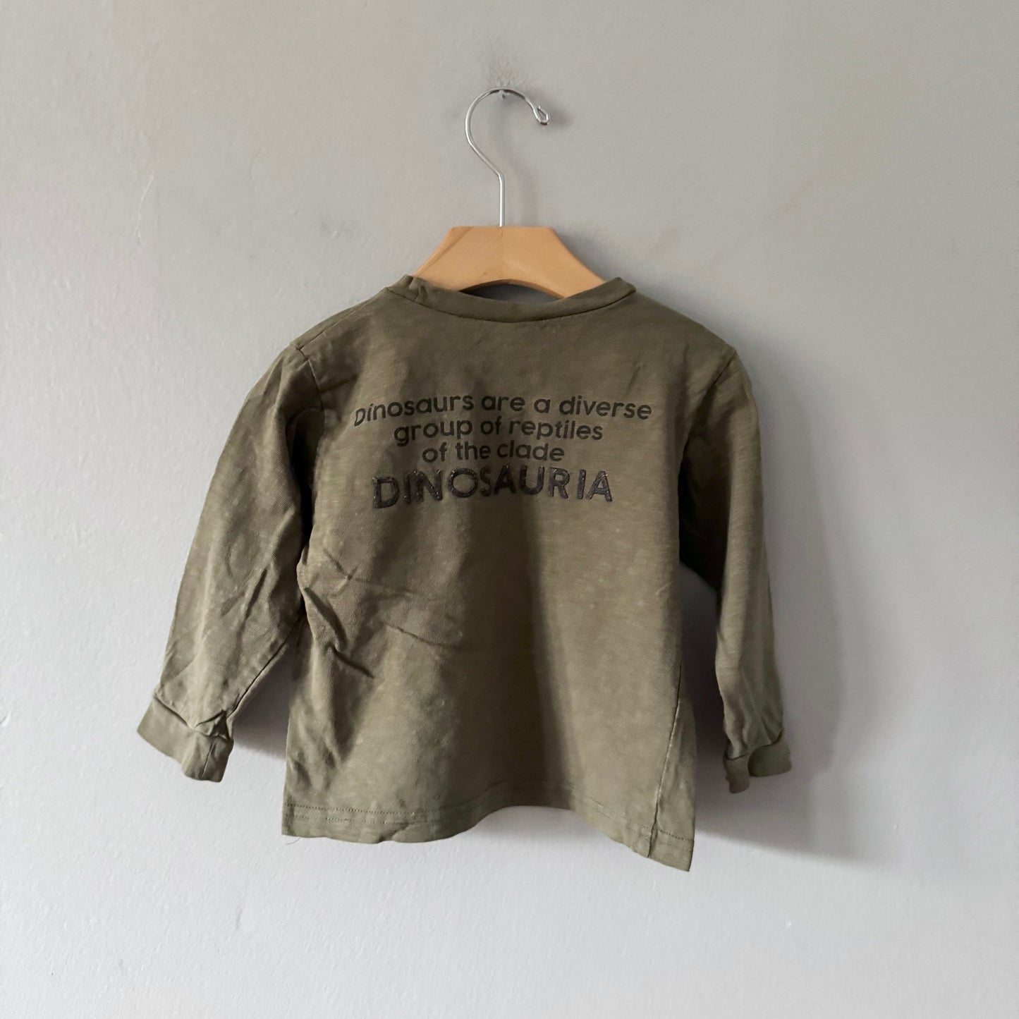 Breeze / Khaki long sleeve - Dinosaur / 3Y(100cm)