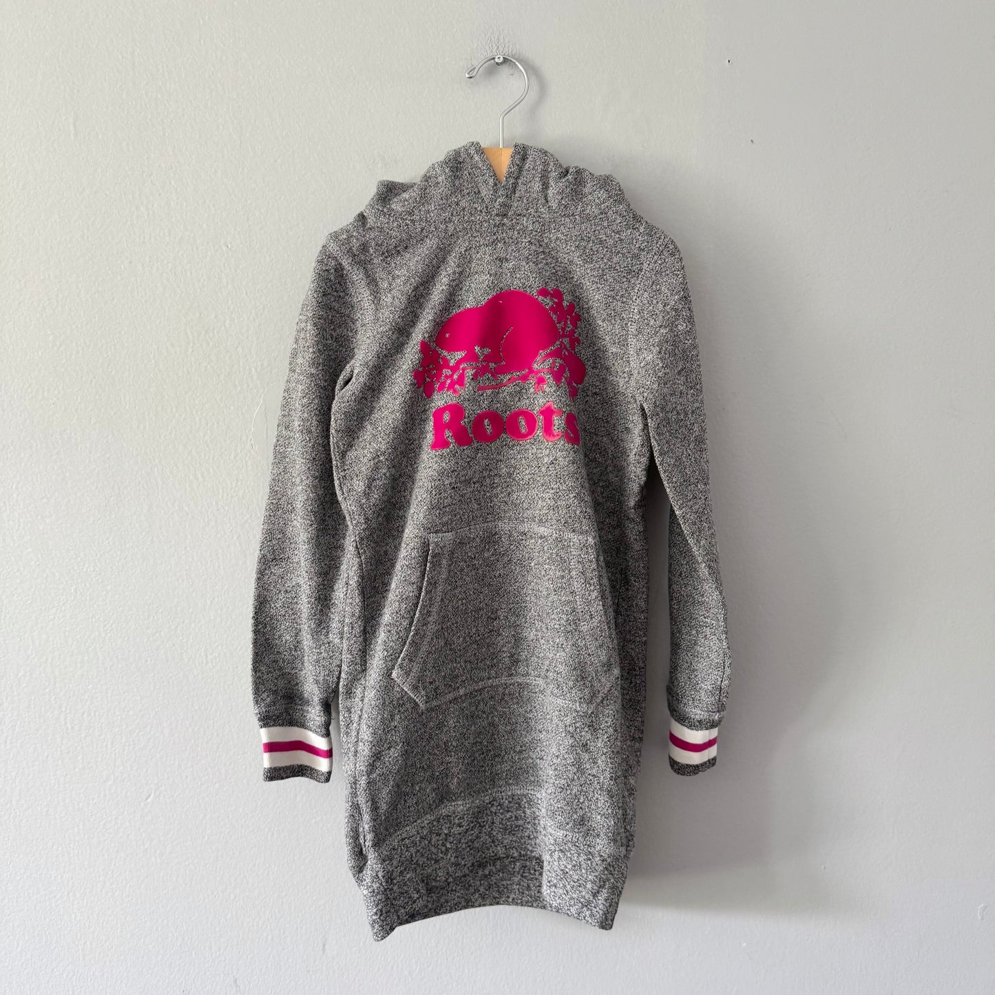 Roots / Salt and pepper hoodie dress / 5-6Y