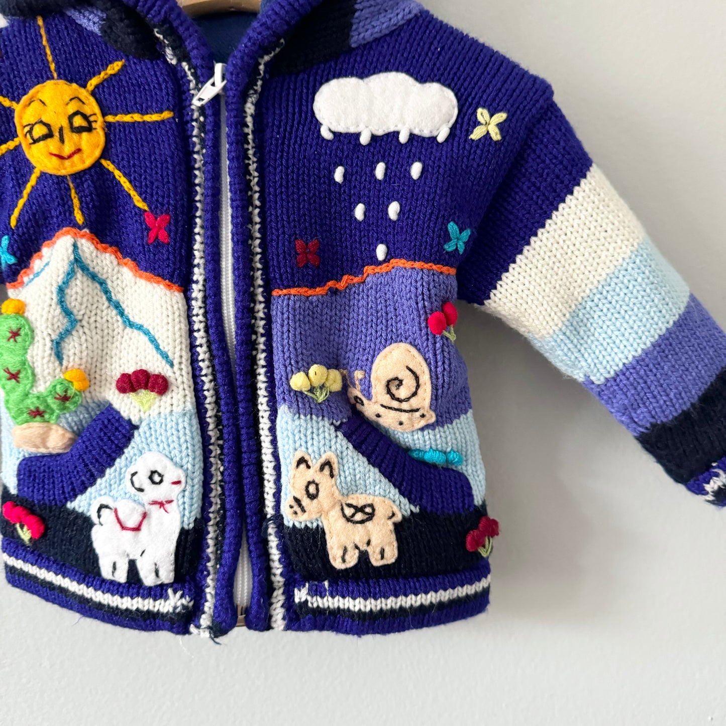 No brand / Peruvian zip up knit jacket / 6-12M