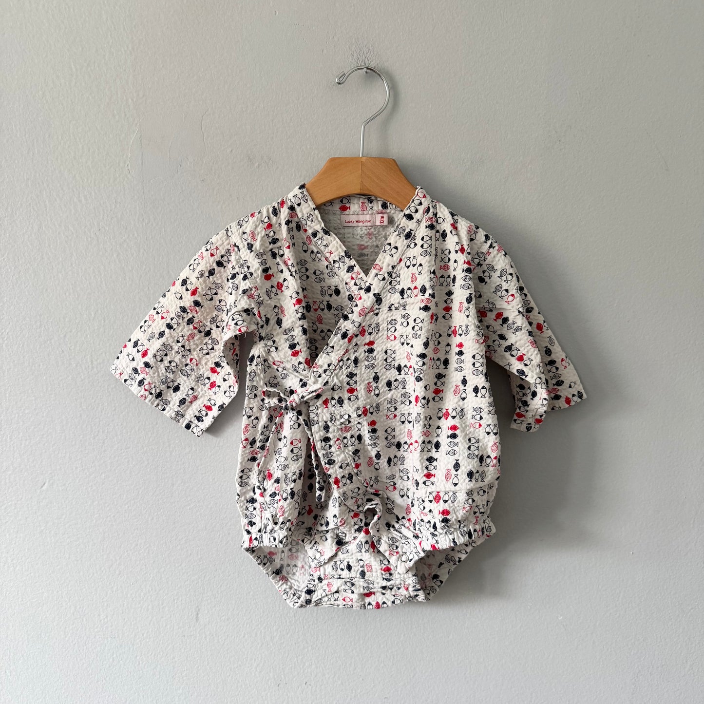 Lucky Wang NYC / Japanese summer kimono romper / 12M
