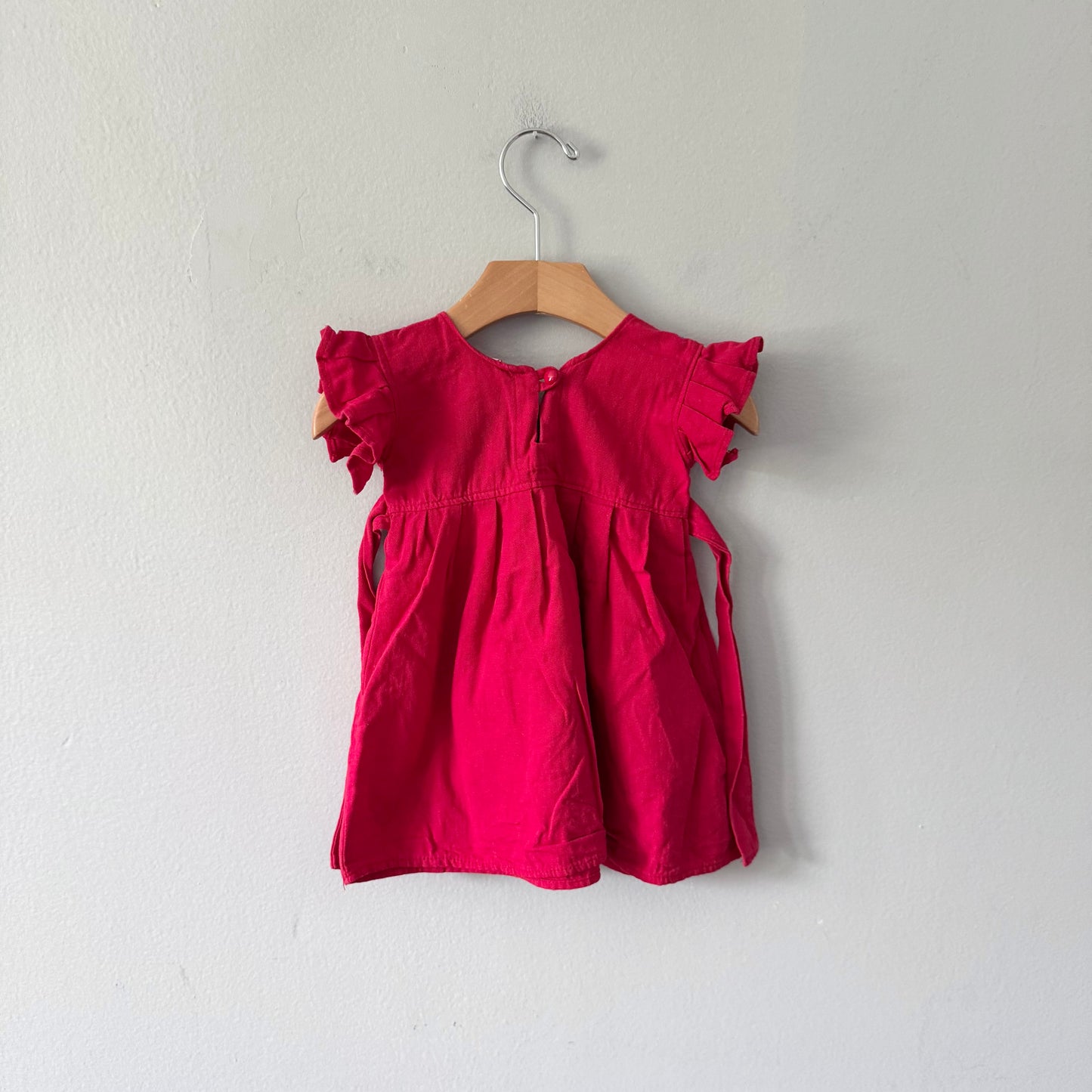 No brand / Red cotton dress / 12M