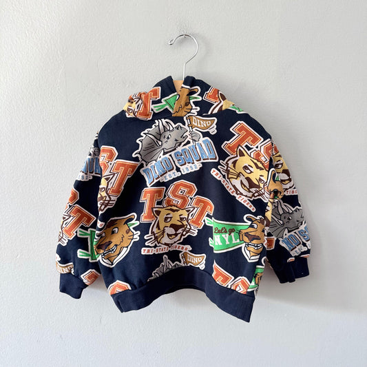 H&M / Navy x animal hoodie / 4-6Y