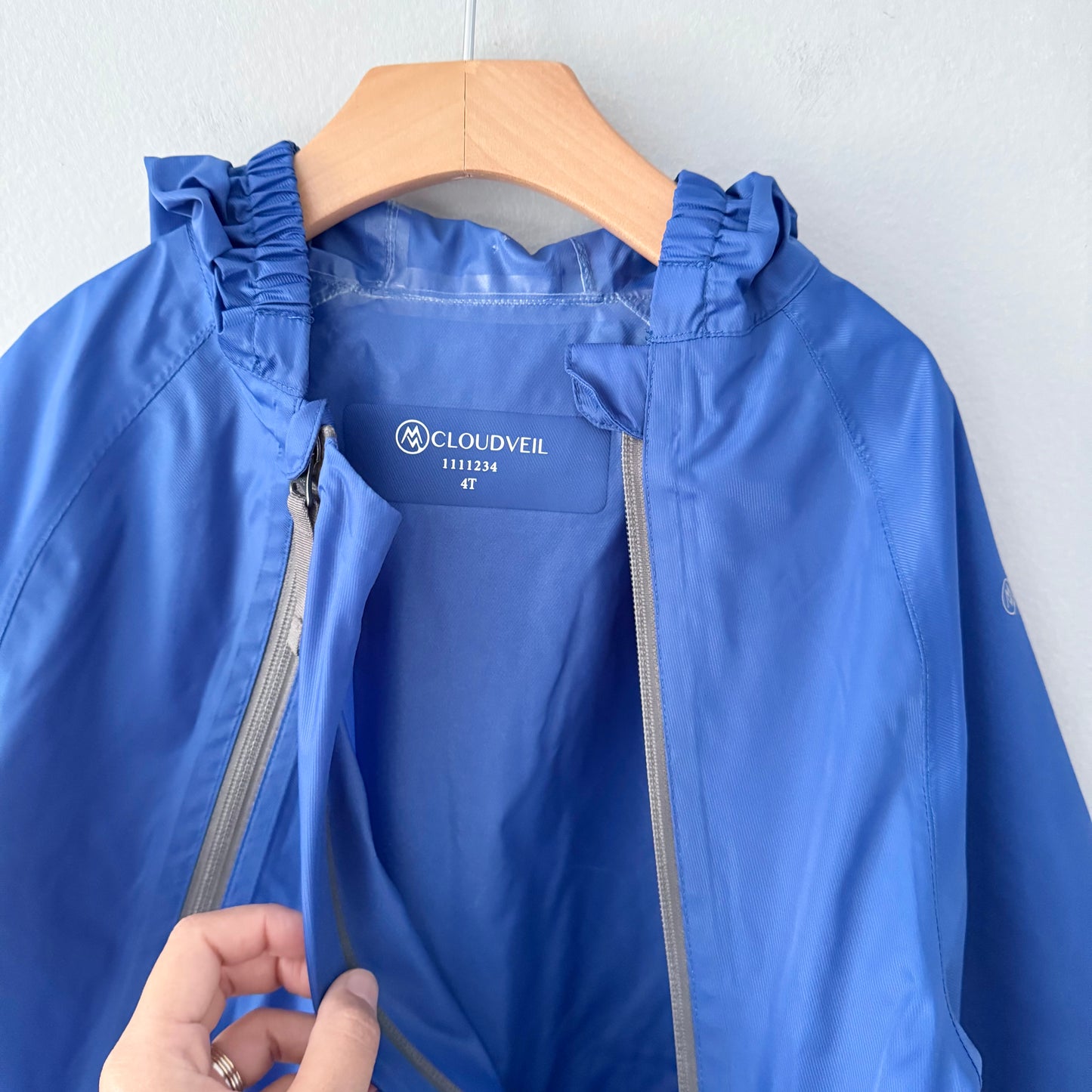 Cloudveil / Blue rain suit / 4T