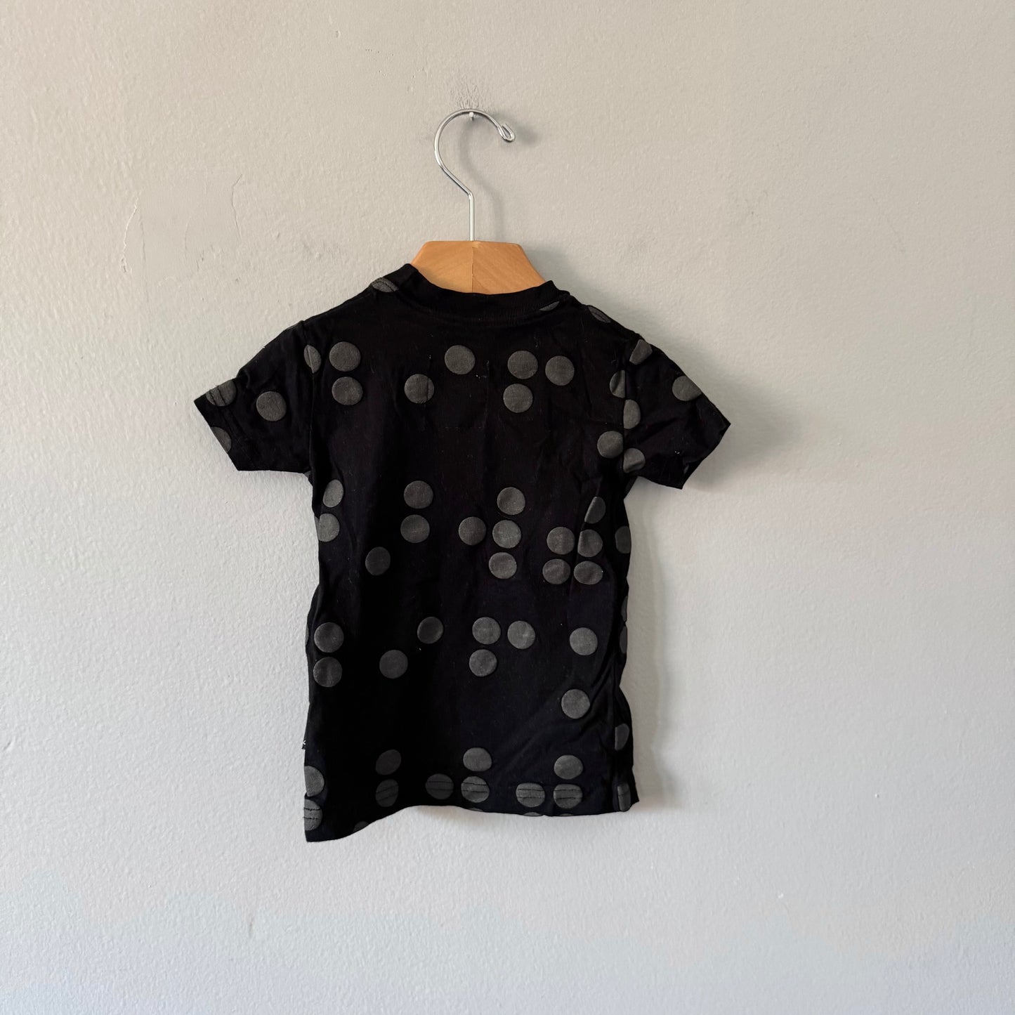 Nununu / Black x grey dot T-shirt / 18-24M