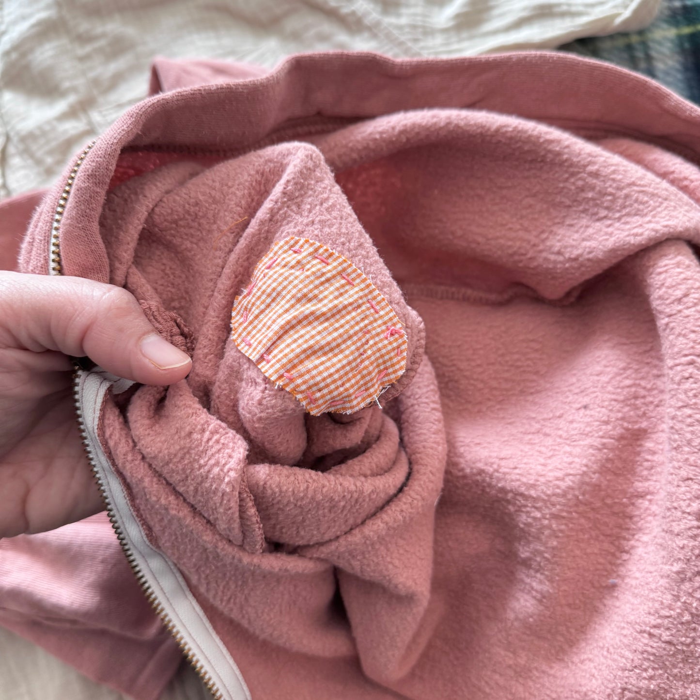 Mini mioche / Orange brown biker romper / 9-10Y - Mended