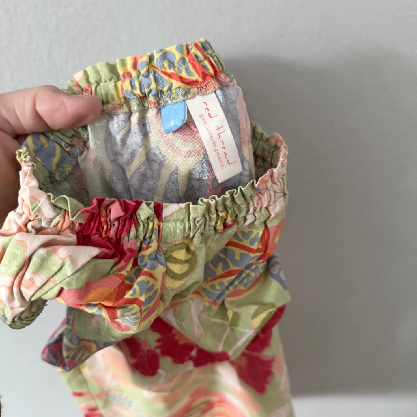 Red Thread / Flower tank dress / 6Y