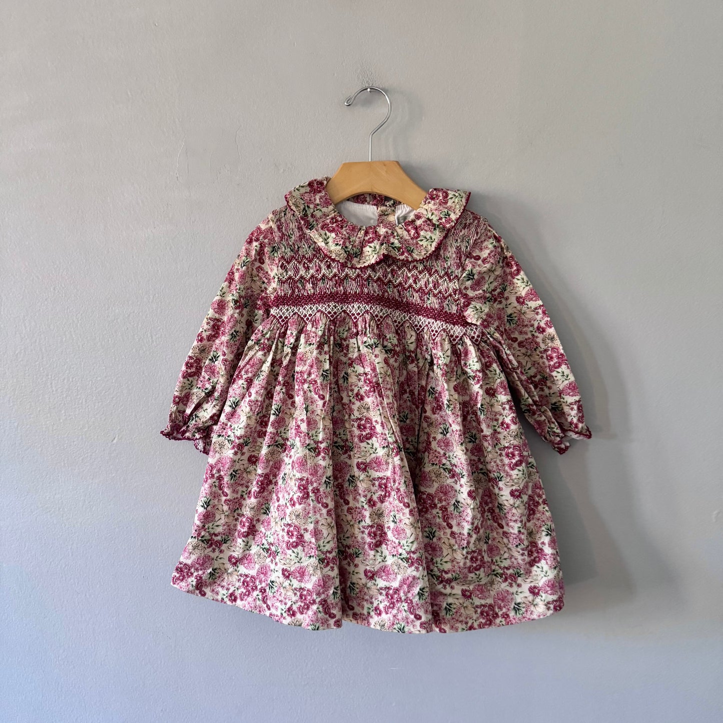 Coconut / Floral long sleeve dress / 4Y