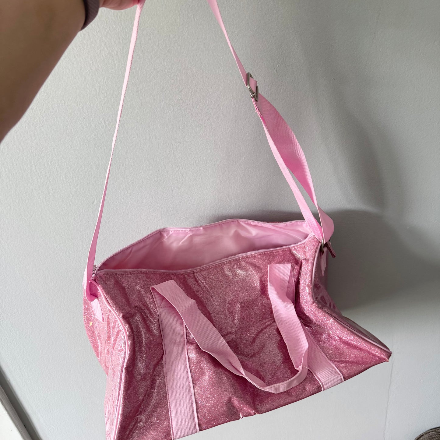 Disney Store / Minnie pink glitter bag
