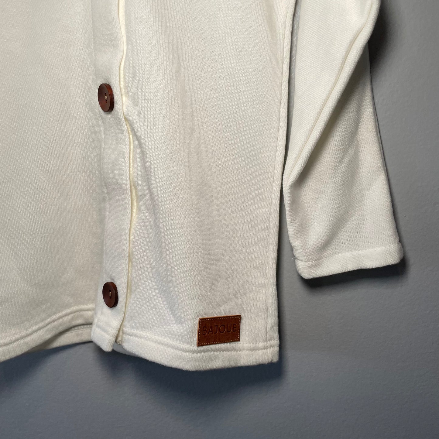 Bajoue / White sweat cardigan / 2-4T - New with tag