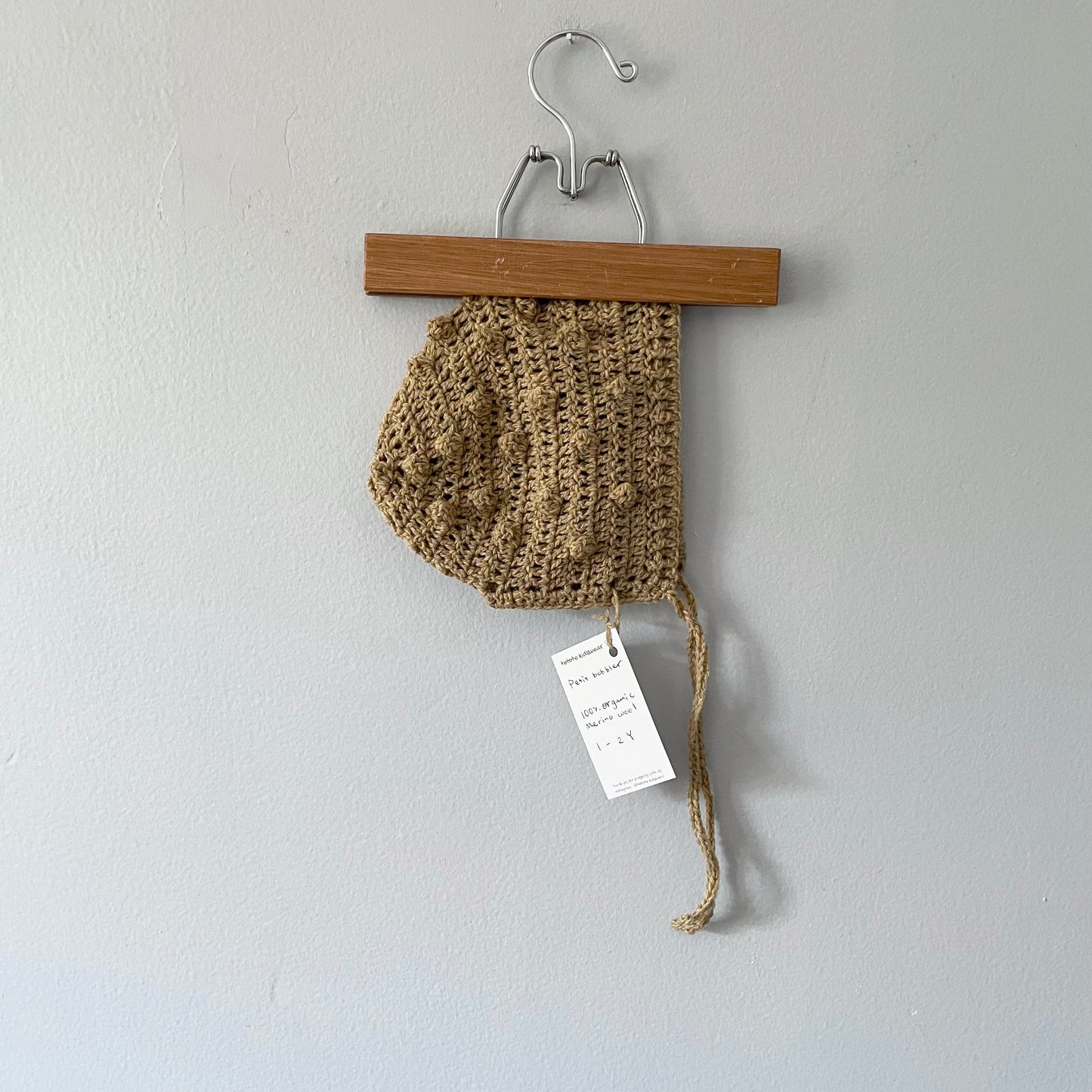tetote / Organic merino wool bonnet / 1-2Y
