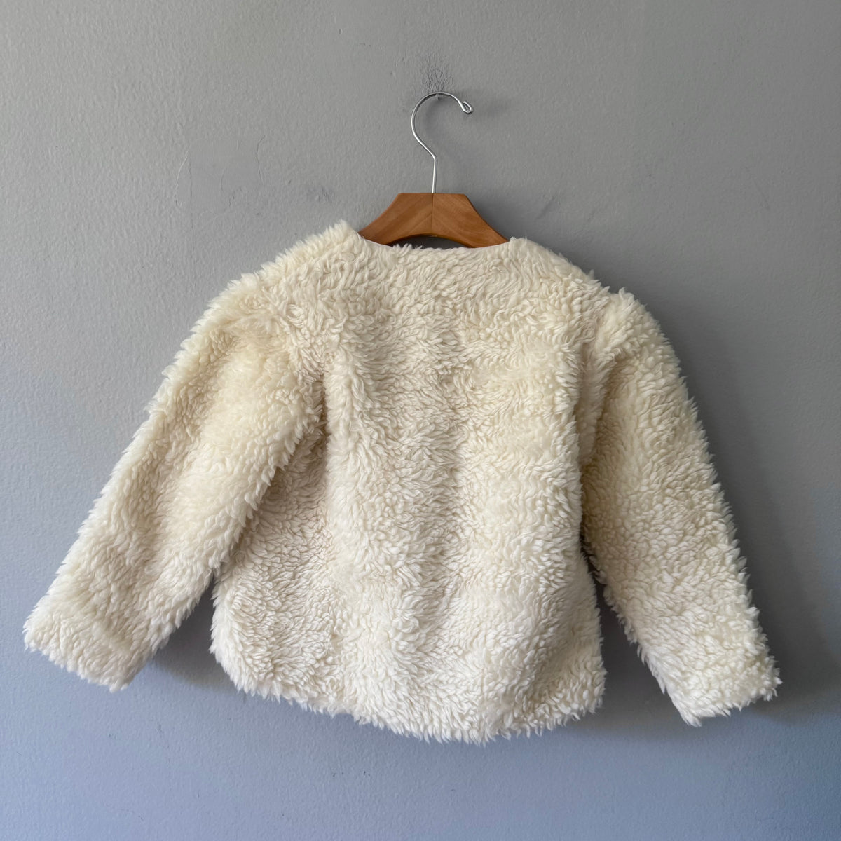 Marsou Paris / White sherpa jacket / 4Y