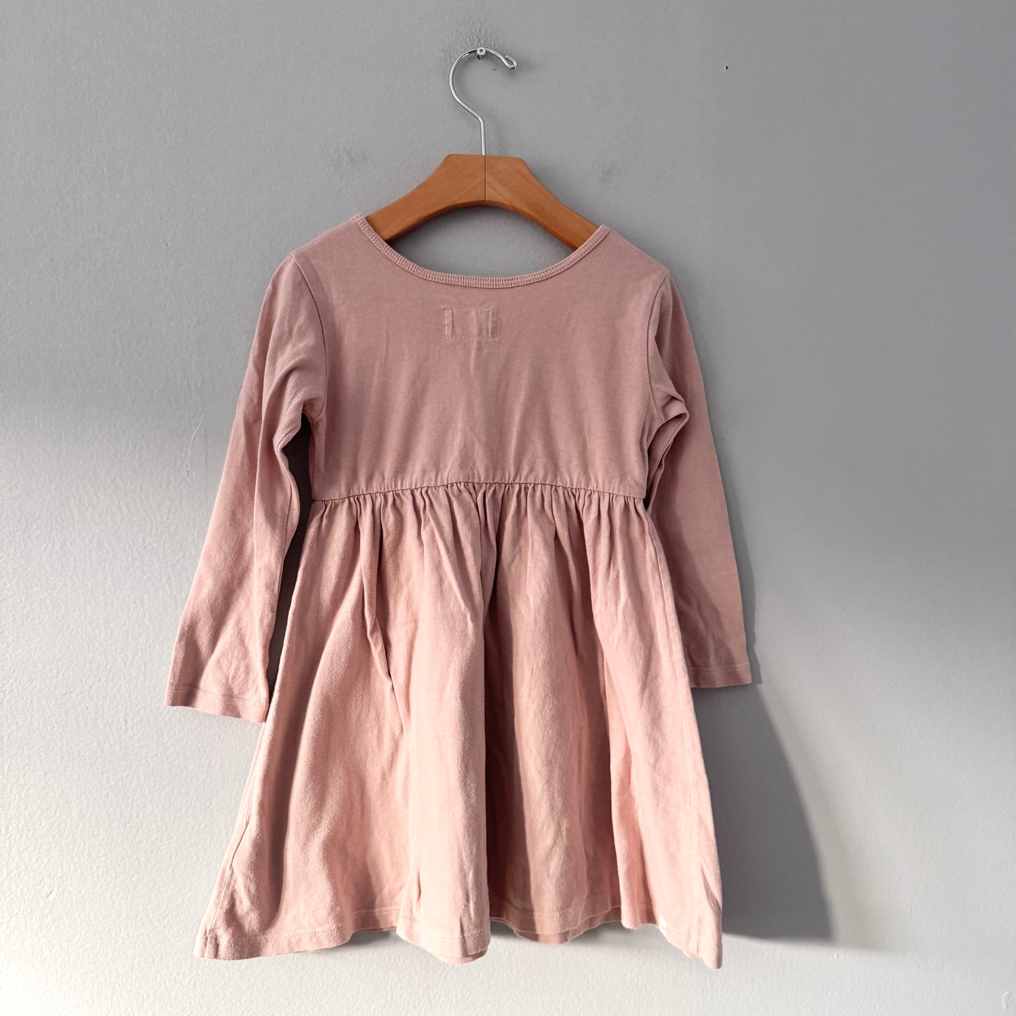 Mini mioche / Smokey pink long sleeve dress / 3-4Y