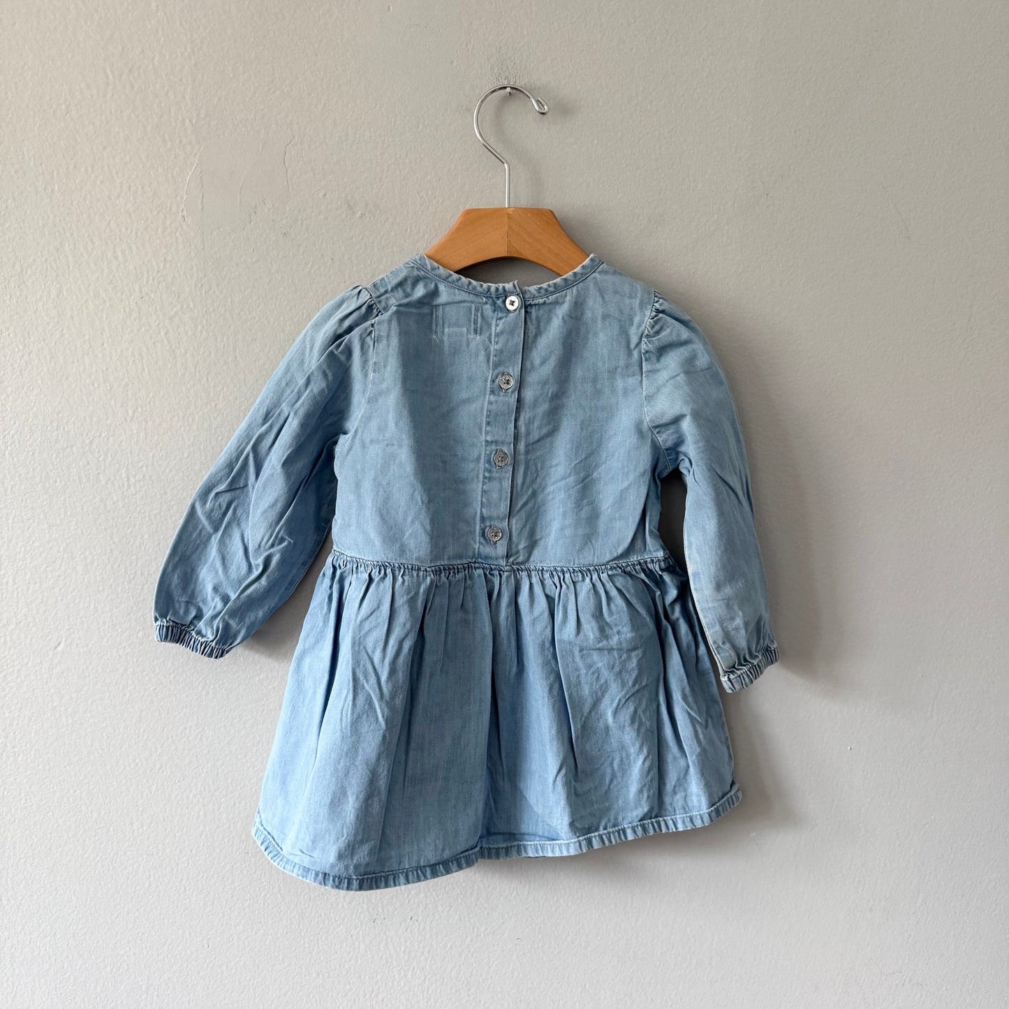 Hatley / Denim x butterfly shirt dress / 18-24M