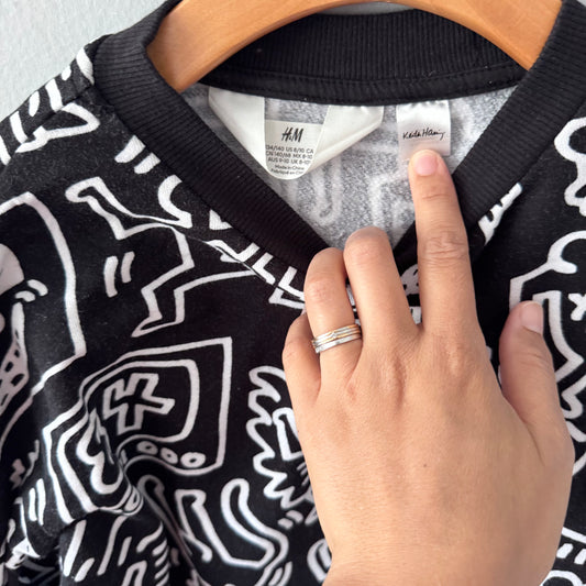 H&M x Keith Harring / Black sweatshirt / 8-10Y