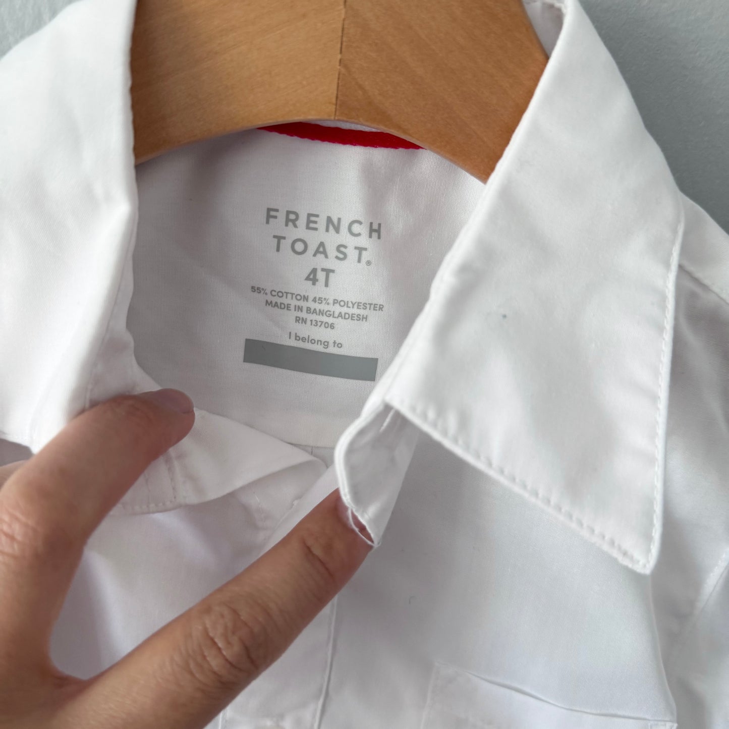 French Toast / White dress shirt / 4T