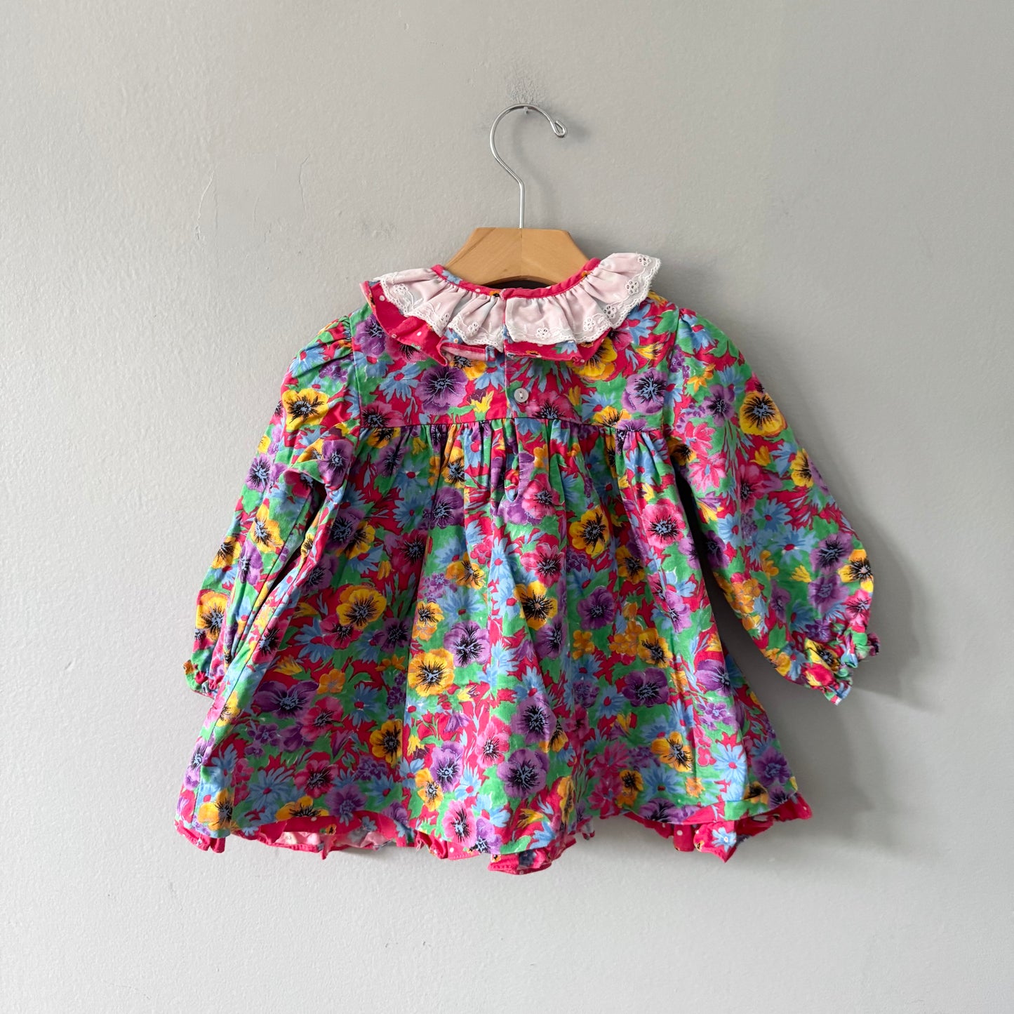 Vintage / Pink floral dress / 24M