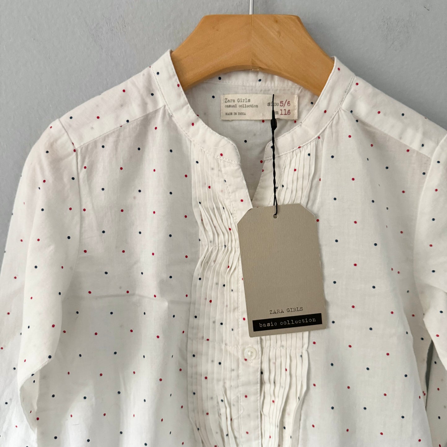 Zara / Dots dress shirt / 5-6Y - New with tag
