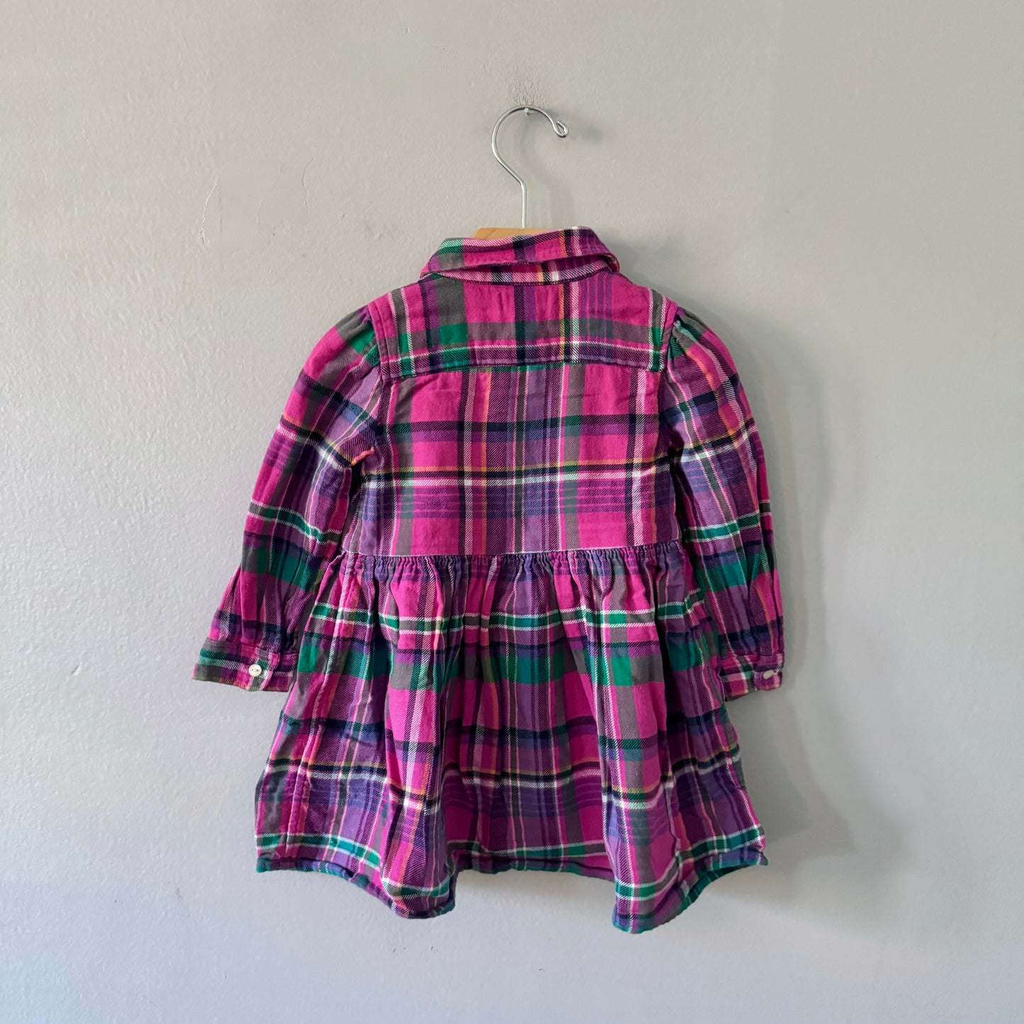 Polo Ralph Lauren / Pink flannel dress / 18M