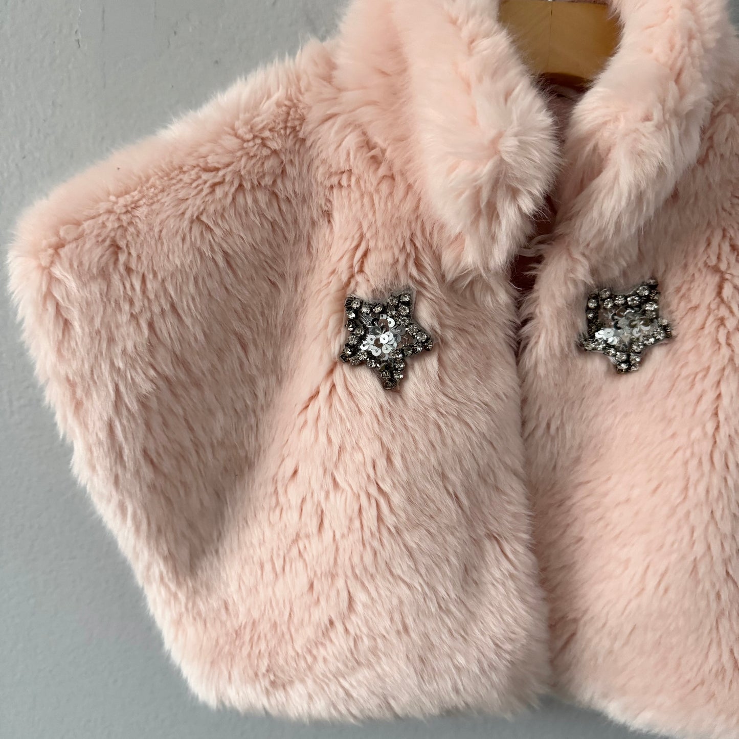 Tutu Du Monde / Light pink faux fur vest / M(4-6Y)