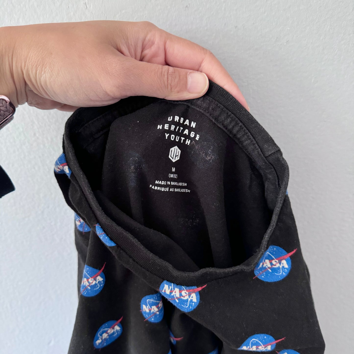 Urban Heritage / Black x Nasa T-shirt / 10-12Y