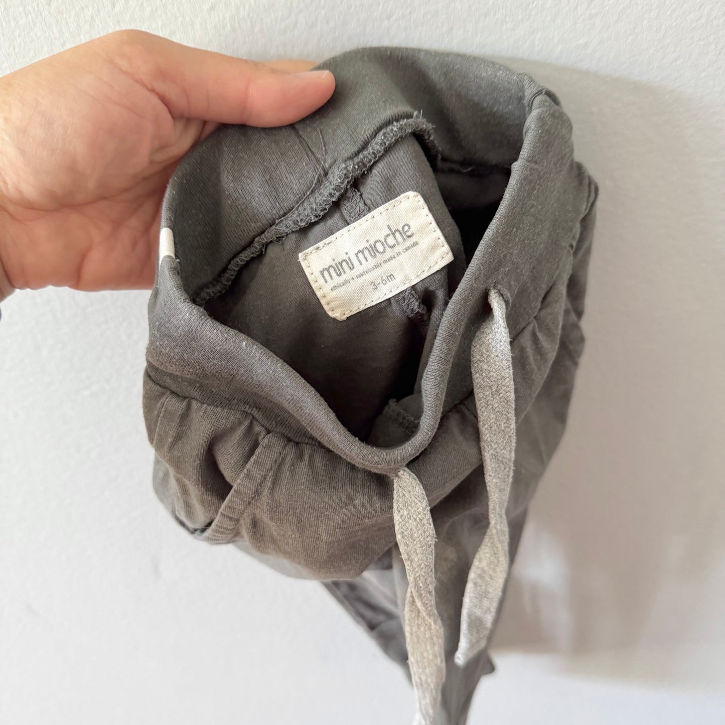 Mini Mioche / Dark grey cotton pants / 3-6M