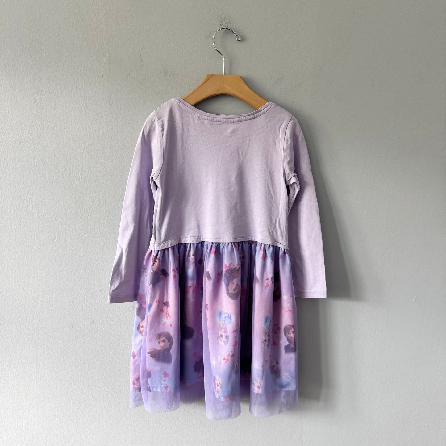 H&M / Frozen light purple long sleeve dress / 4-6Y