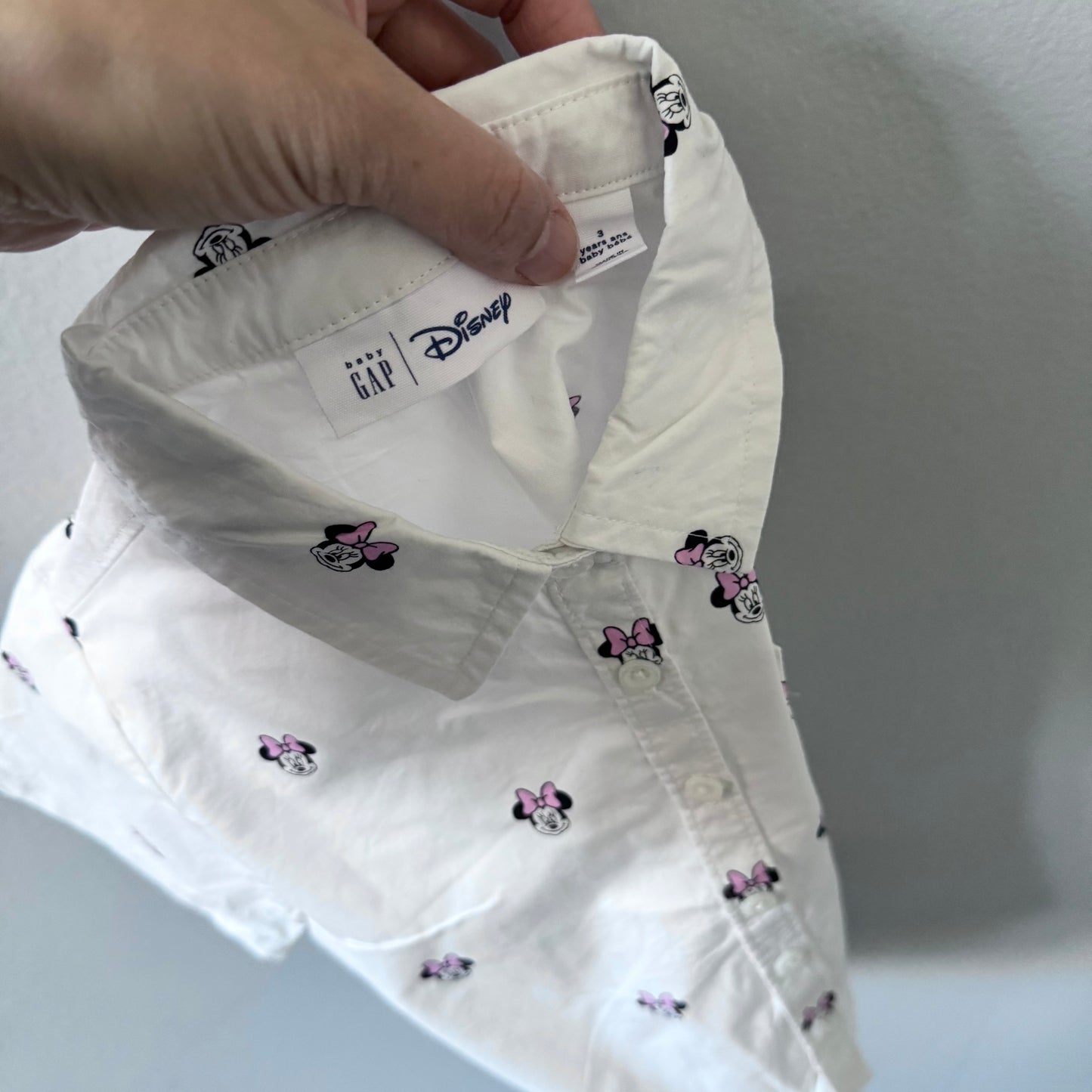 Chemise Gap x Disney / blanche x Minnie / 3 ans