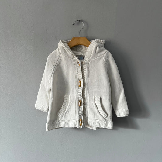 Beba Bean / White knit jacket / 18-24M