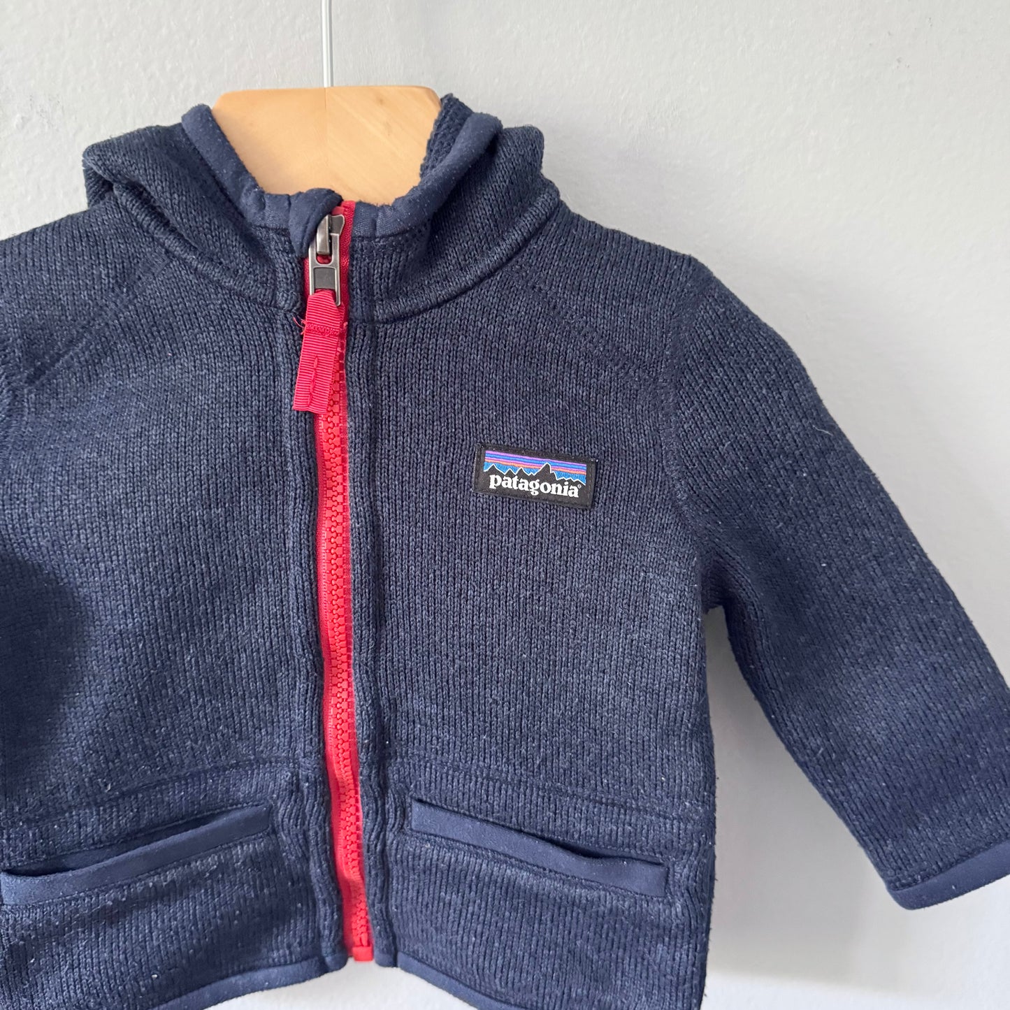Patagonia / Navy sherpa jacket / 0-6M