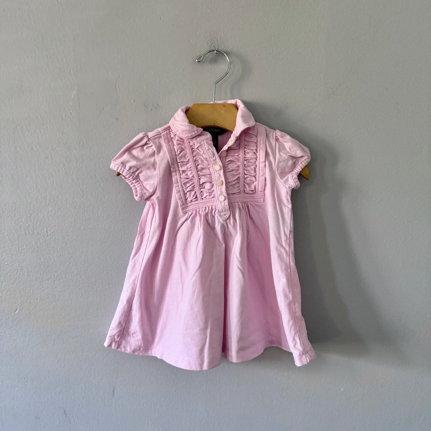 Polo Ralph Lauren / Light pink cotton dress / 9M