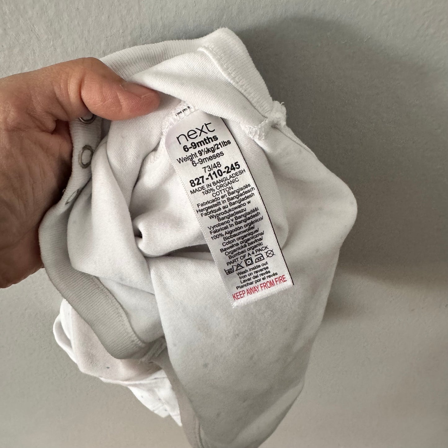 Next / 2 short sleeve onesies / 6-9M