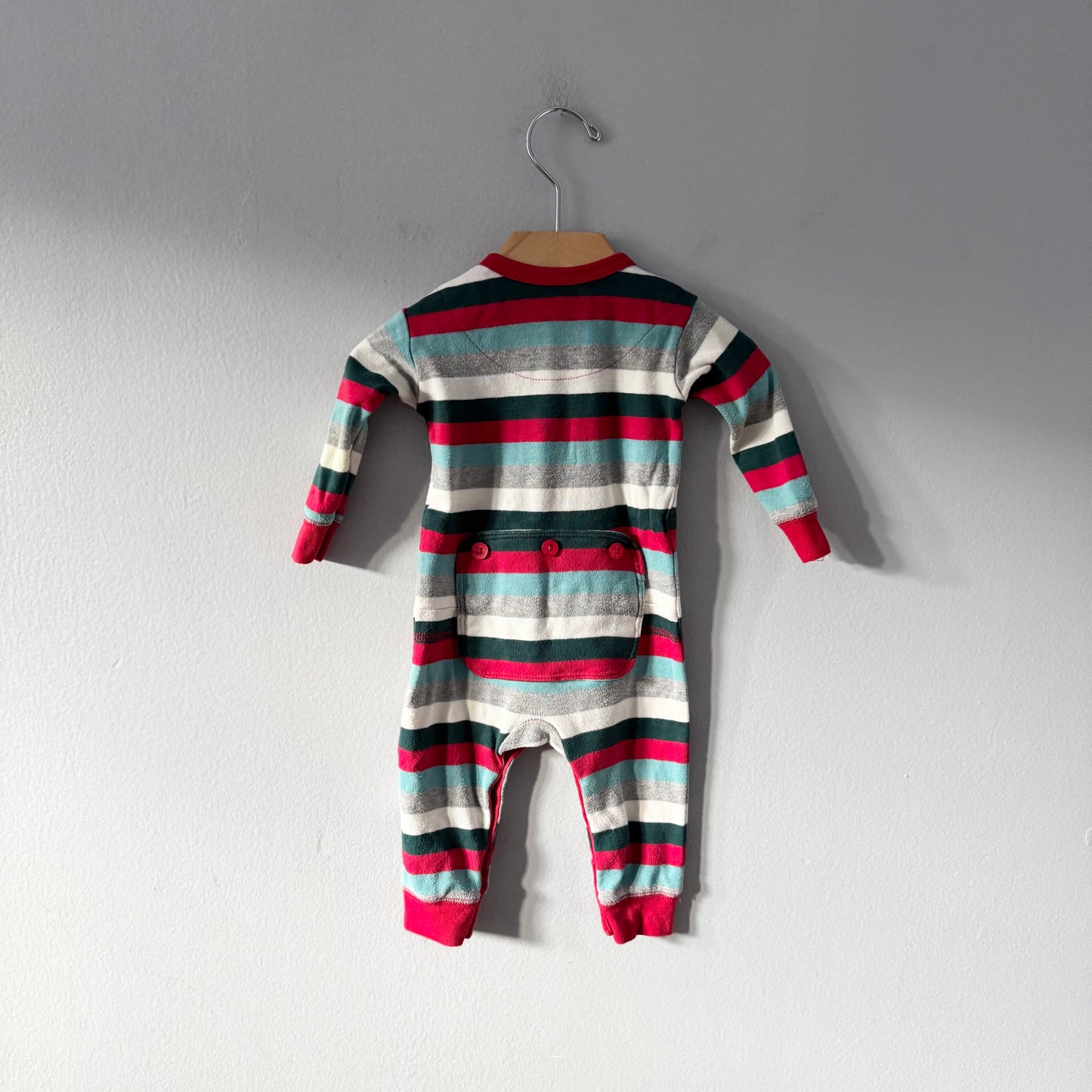 Hatley x Indigo / Stripe holiday romper / 6-12M