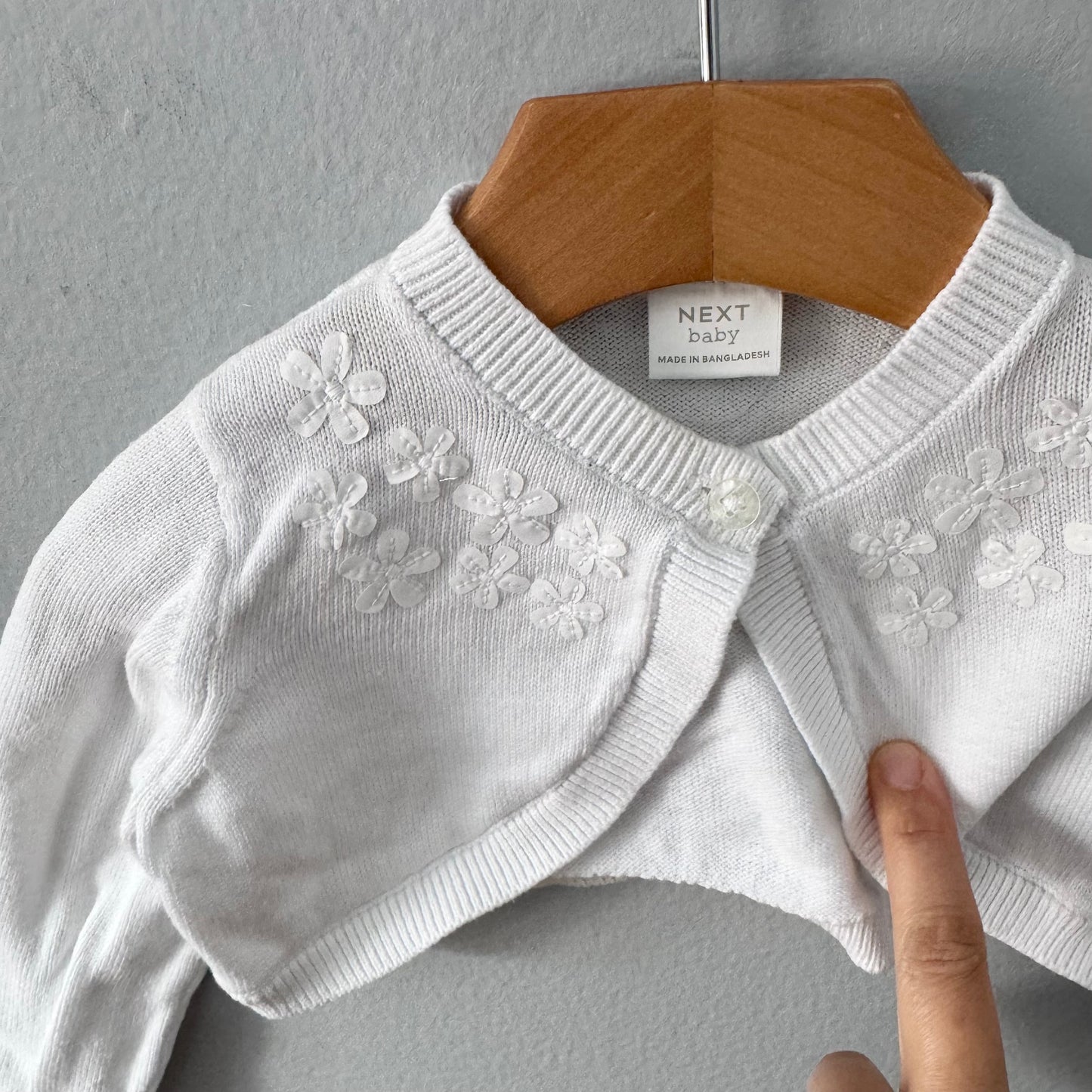 Next / White knit cardigan / 6-9M - New without tag