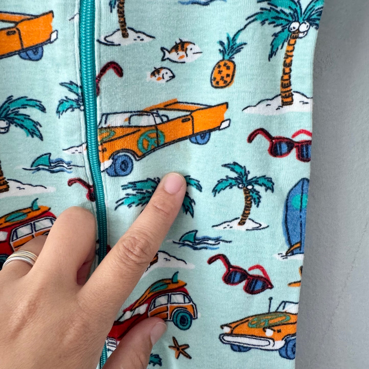 Hatley / Blue x beach sleeper / 12-18M