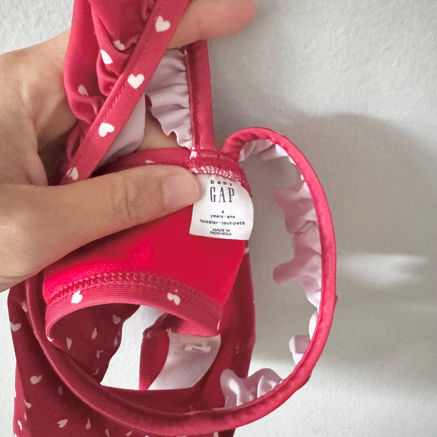 Gap / Red x hearts bikini set / 4Y
