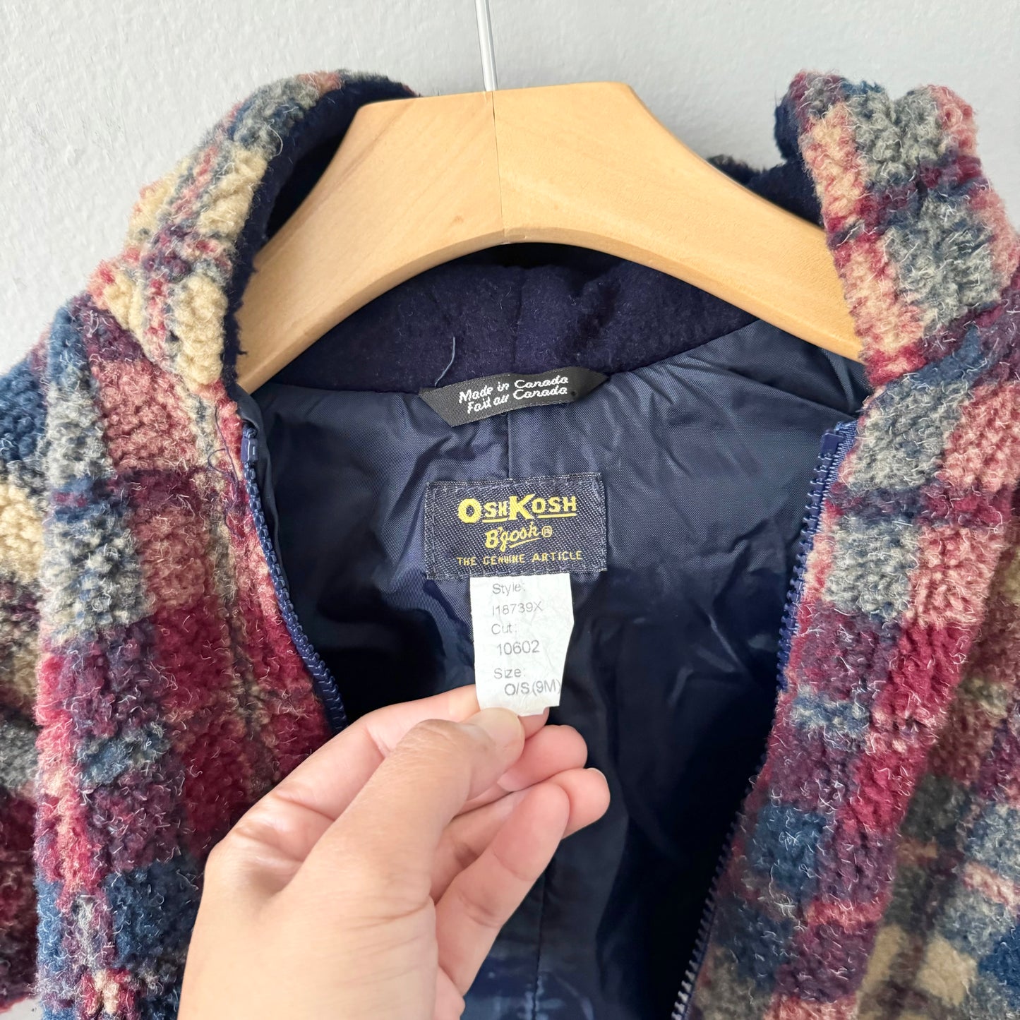 Vintage Oshkosh / Sherpa bunting suit / 9M