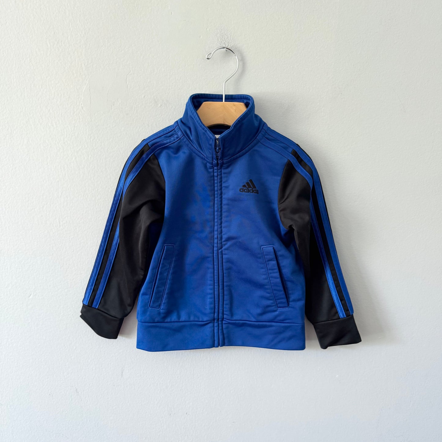 Adidas / Blue x black track suit jacket / 2T