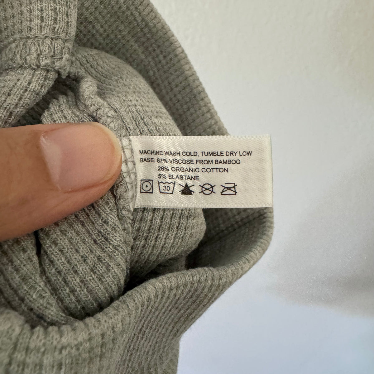 Goumi / Light grey waffle pants / 6-12M