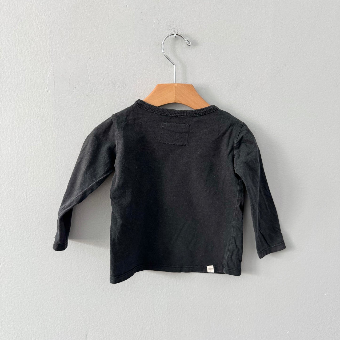 Mini Mioche / Black long sleeve top / 12-18M