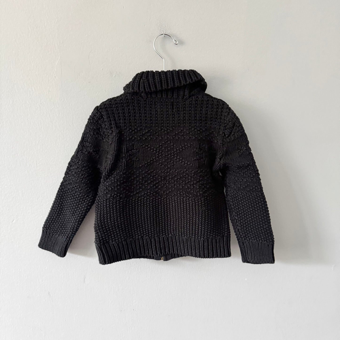 Polo Ralph Lauren / Black cotton x linen knit jacket / 4T
