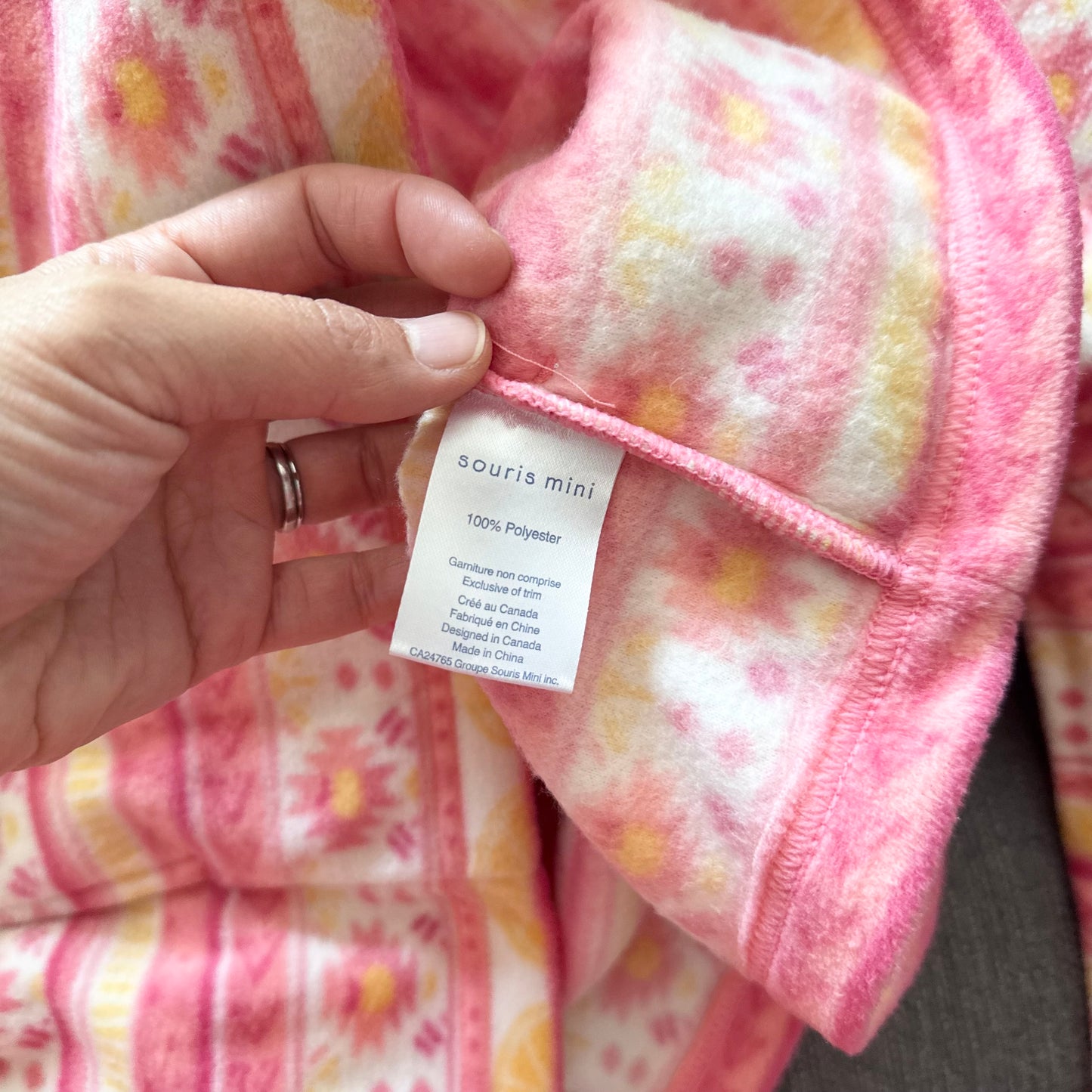 Souris mini / Pink zip up fleece / Women S - New with tag