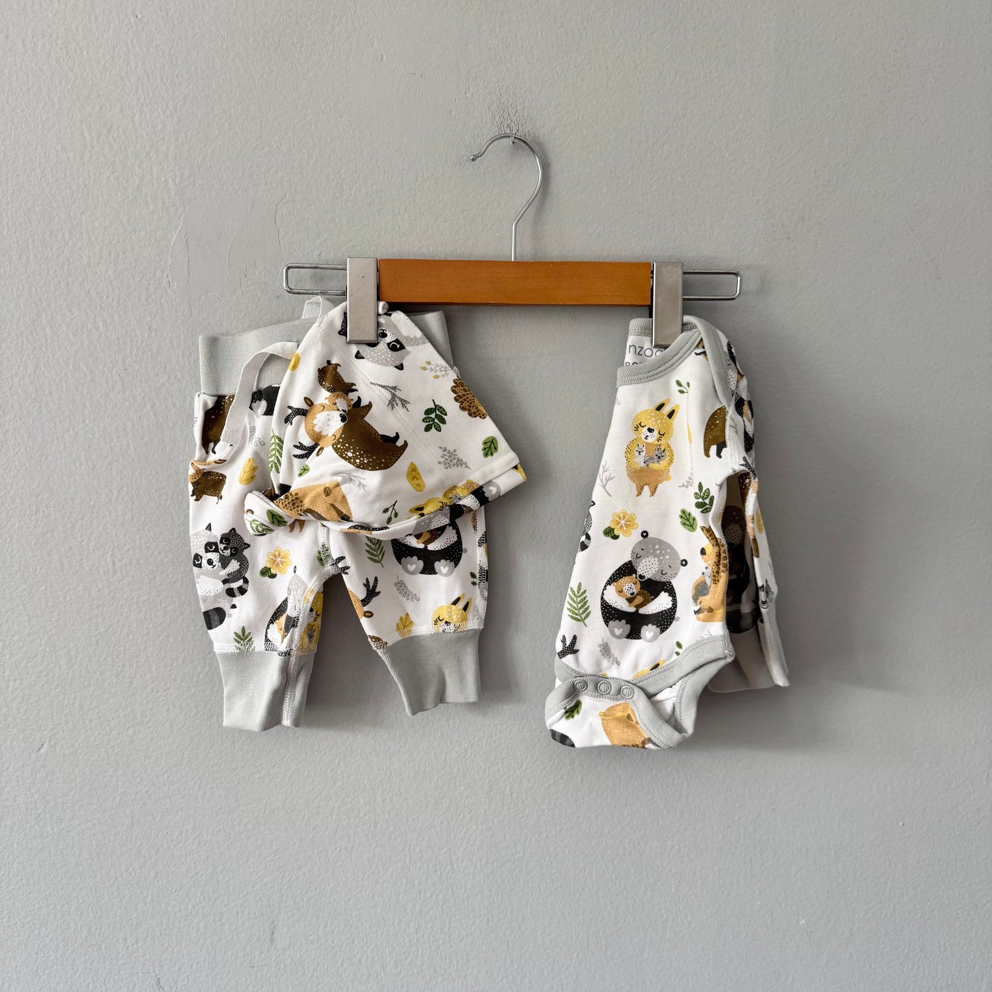 Endanzoo / Animal long sleeve onesie with cap / Newborn