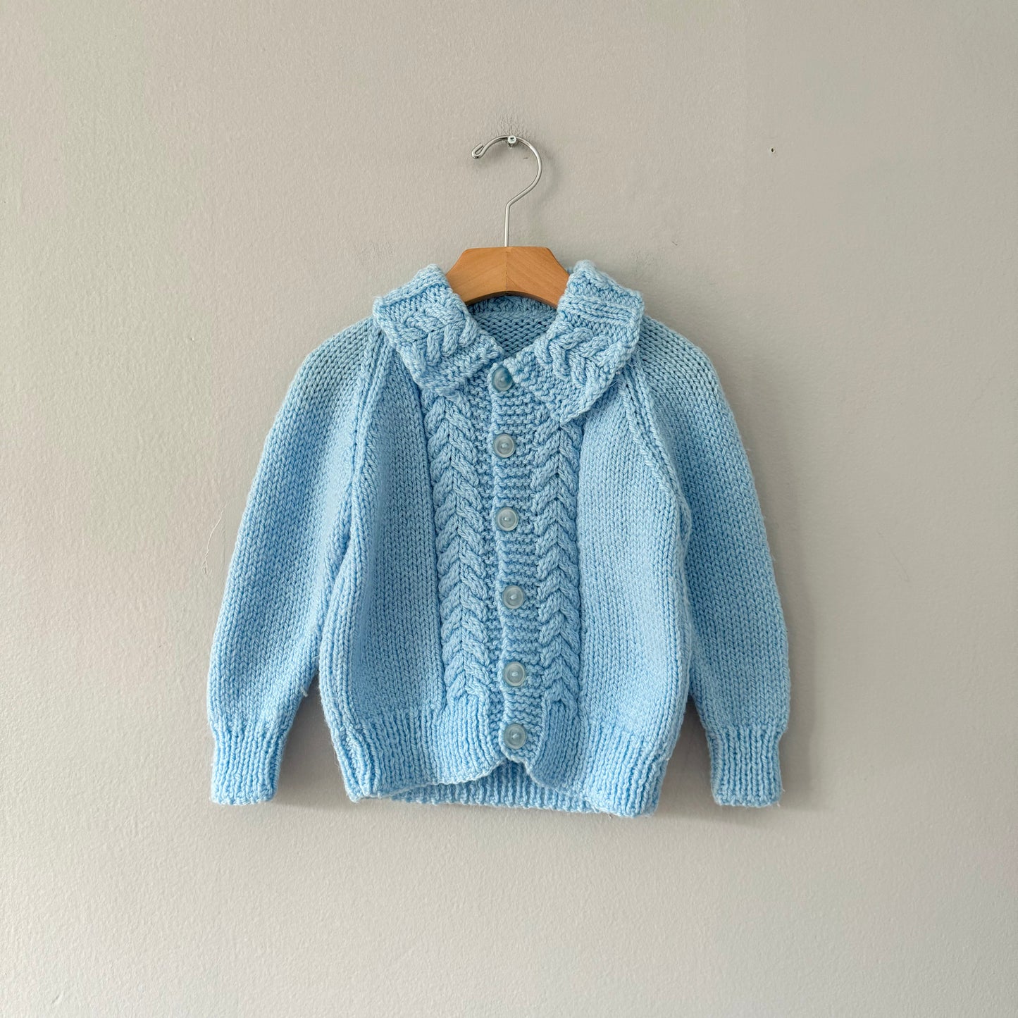 Handmade / Light blue knit jacket / 3Y