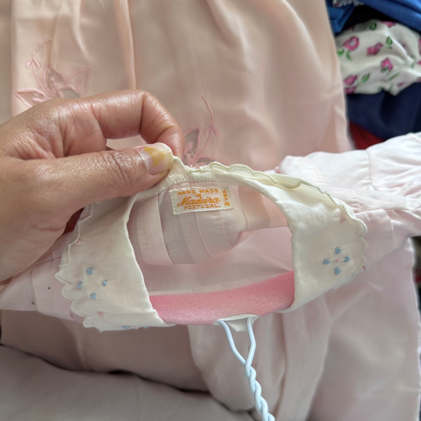 Vintage / Light pink blouse dress / 2Y