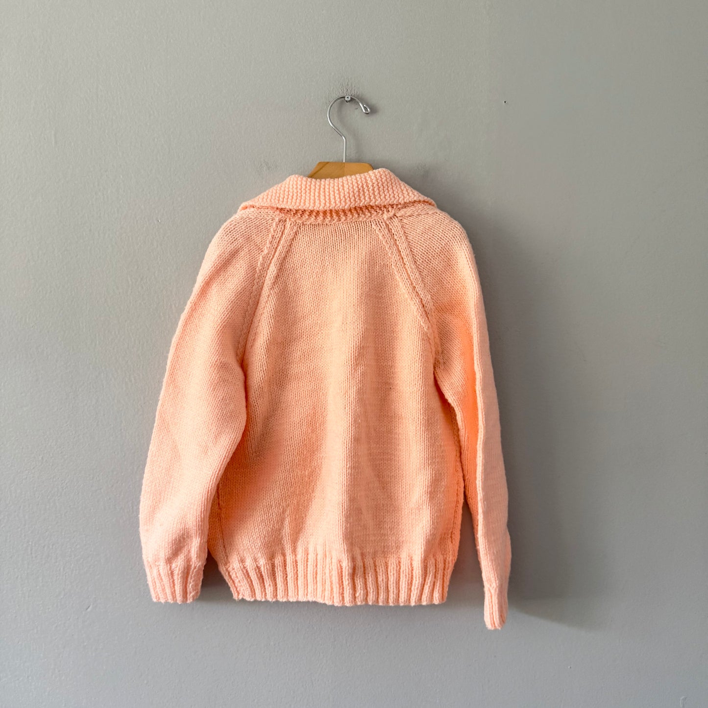Handmade / Light orange knit jacket / 7Y