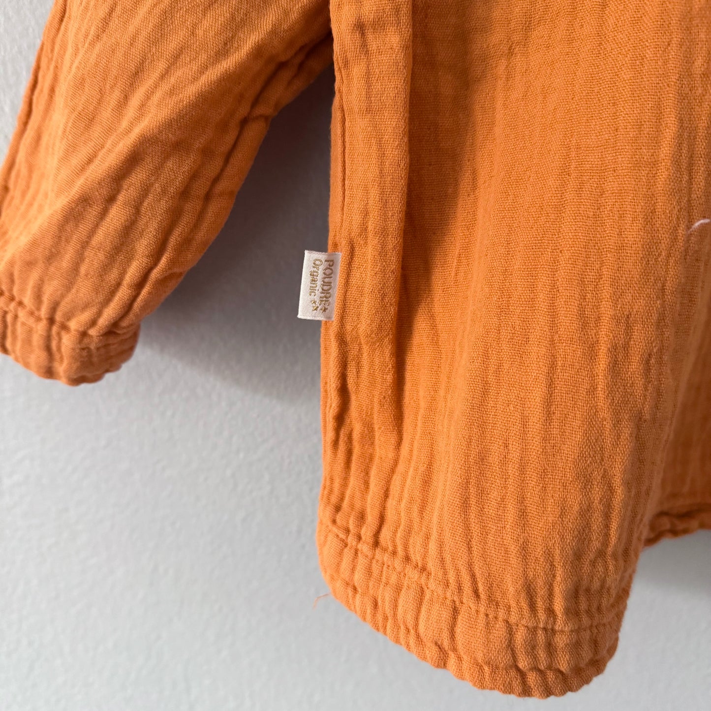 Poudre Organic / Orange muslin long sleeve / 3Y