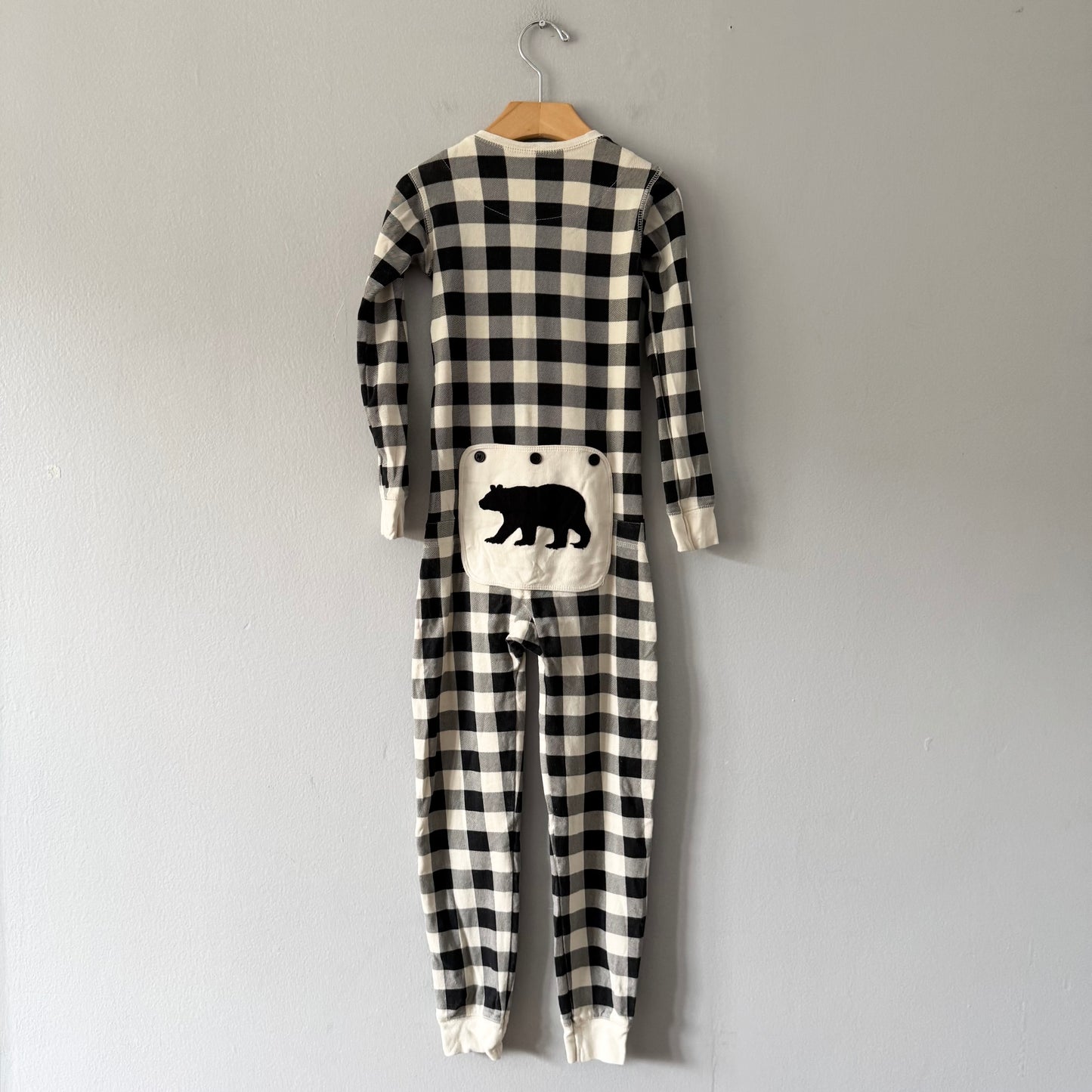 The Little Blue House / Plaid romper / 6Y