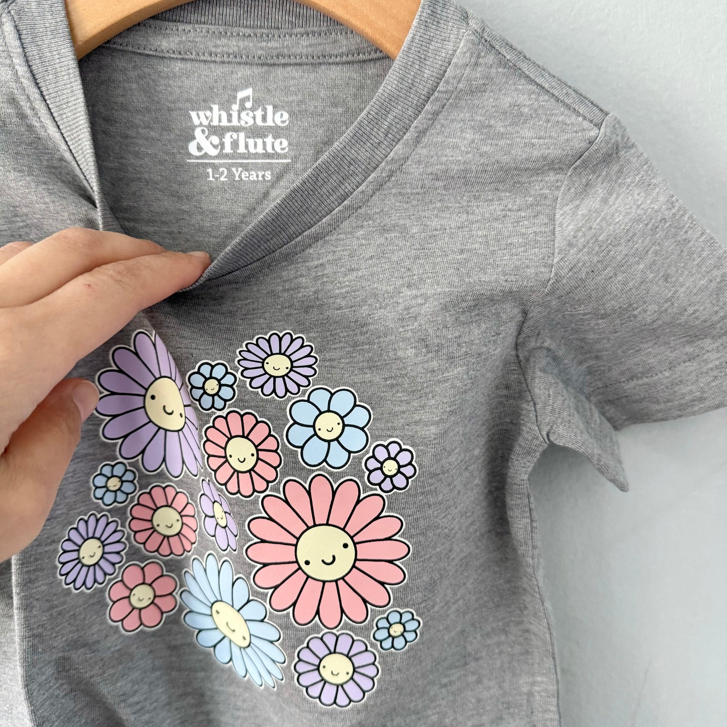 Whistle & Flute / Kawaii Flowers T-Shirt / 1-2Y