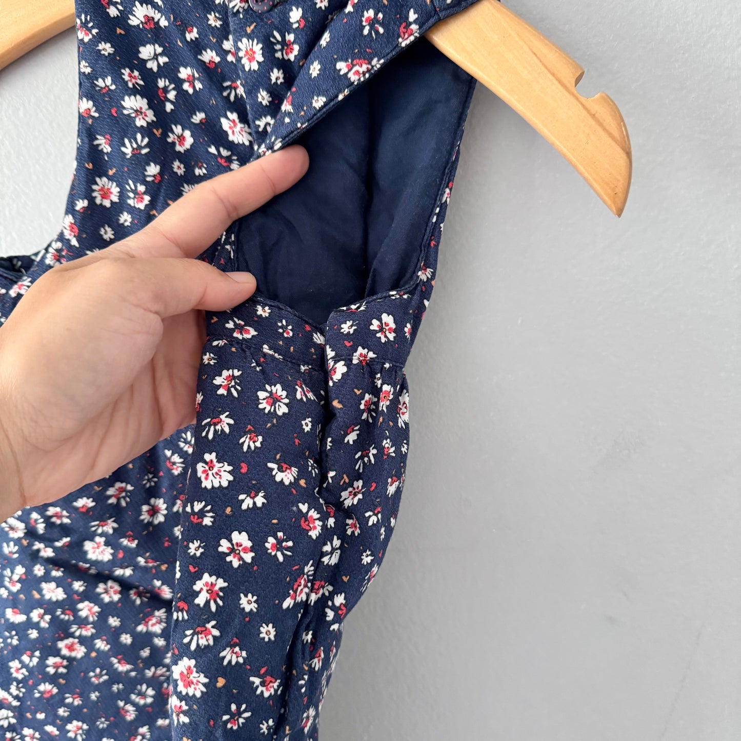 Sergent major / Padded overall - navy floral / 18M