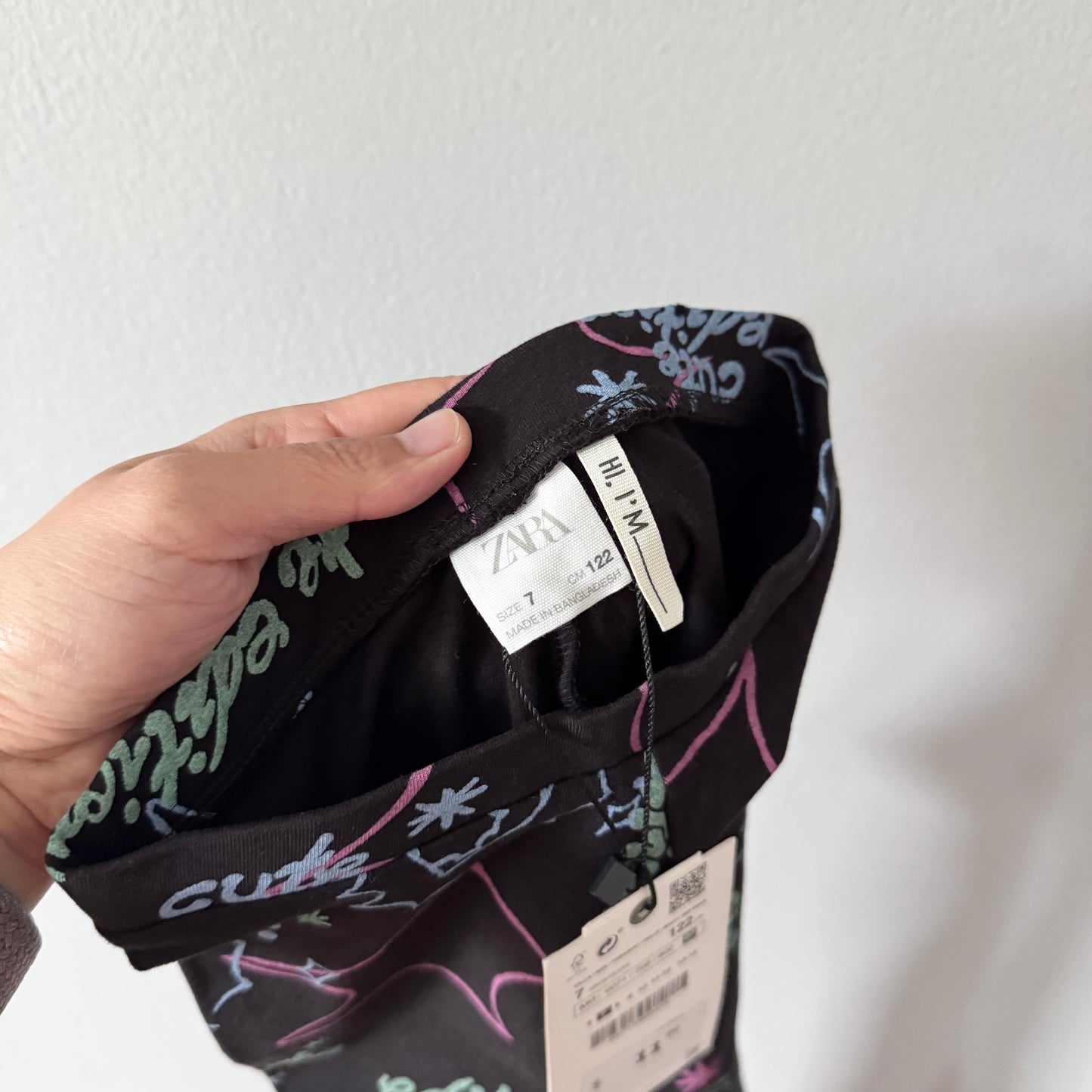 Zara / Black x cute edition leggings / 7Y - New with tag